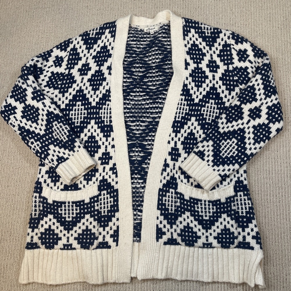 Madewell 1937 Women's Medium Fair Isle Wool Alpaca Blend Cardigan Sweater
